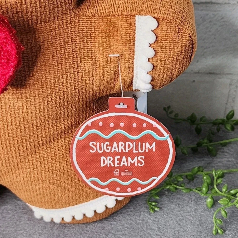 Sugarplum Dreams Gingerbread Girl Plush Figure Pillow 13